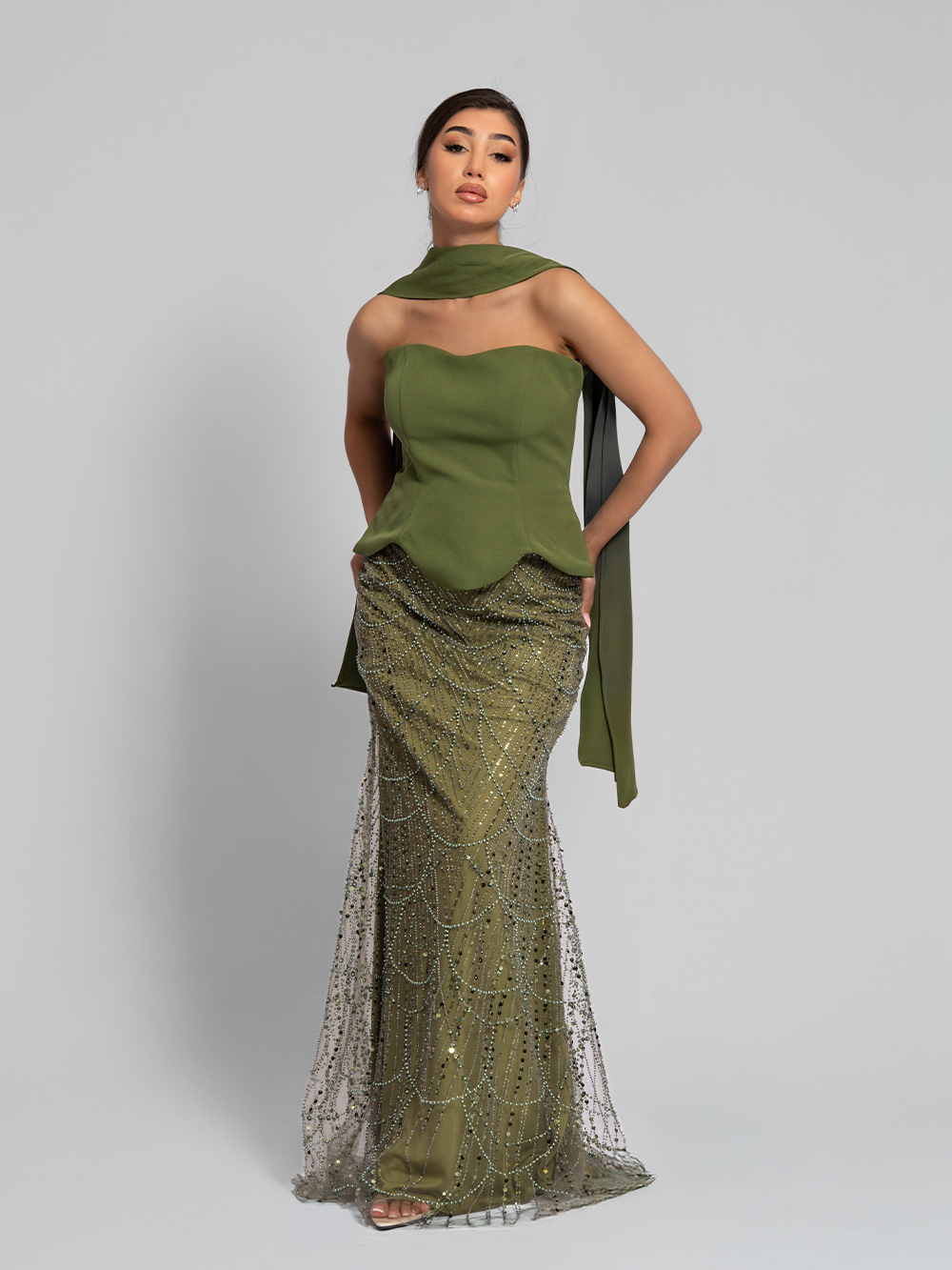 Mahboba Dress Green